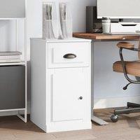 Berkfield Home Side Cabinet with Drawer White 40x50x75 cm Engineered Wood | Size: 40 x 50 x 75 cm