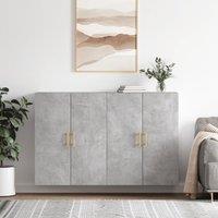 Berkfield Home Wall Mounted Cabinets 2 pcs Concrete Grey 69.5x34x90 cm