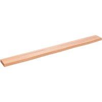 Berkfield Home Wall Shelf Light Brown 100x10x2 cm Treated Solid Wood Oak | Size: 100 x 10 x 2 cm