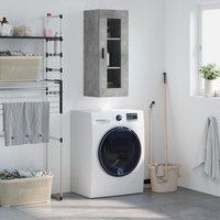 Berkfield Home Wall Mounted Cabinet Concrete Grey 34.5x34x90 cm
