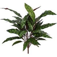 Leaf 90cm Fire Retardant Artificial Peacock Foliage Bush in Green