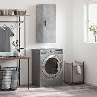 Berkfield Home Wall Mounted Cabinet Concrete Grey 34.5x34x90 cm