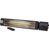 SIP Universal Halogen Heater with Remote Control - L11 x W13 x H66 cm in Black