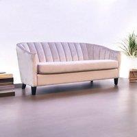 Minster 3 Seater Sofa - Velvet - L74 x W189 x H80 cm - Pink | Size: 1 Pack