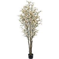 Leaf 210cm Artificial Fire Retardant Cherry Blossom Tree with 1206 Flowers in Green