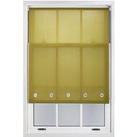 Furnished Green Daylight Roller Blind with Chrome Round Eyelets - Trimmable Window Shade | Size: 235 cm width x 210 cm drop