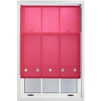 Furnished Fuchsia Daylight Roller Blind with Chrome Round Eyelets - Trimmable Window Shade | Size: 240 cm width x 210 cm drop