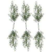 Leaf Pack of 6 x Hanging UV & Fire Resistant Artificial String Pearl Plant 75cm in Green