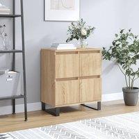Berkfield Home Sideboard Sonoma Oak 60x35x70 cm Engineered Wood in Brown | Size: 60 x 35 x 70 cm