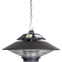 SIP Universal Halogen Hanging Heater - Steel - L45 x W45 x H25 cm in Black