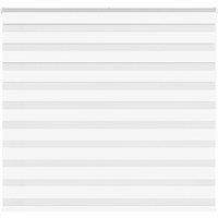 Berkfield Home Zebra Blind White 160x150 cm Fabric Width 155.9 cm Polyester
