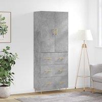 Berkfield Home Highboard Concrete Grey 69.5x34x180 cm Engineered Wood