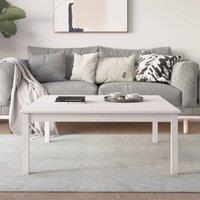 Berkfield Home Coffee Table White 100x100x40 cm Solid Wood Pine | Size: 100 x 100 x 40 cm