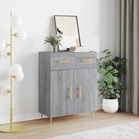 Berkfield Home Sideboard Grey Sonoma 69.5x34x90 cm Engineered Wood
