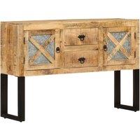 Berkfield Home Sideboard 110x30x74 cm Rough Mango Wood in Brown | Size: 110 x 30 x 74 cm