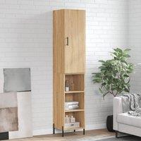 Berkfield Home Highboard Sonoma Oak 34.5x34x180 cm Engineered Wood in Brown