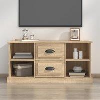 Berkfield Home TV Cabinet Sonoma Oak 99.5x35.5x48 cm Engineered Wood in Brown