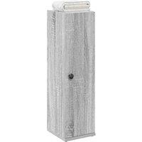 Berkfield Home Bathroom Cabinet with Roll Holder Grey Sonoma 20.5x22x72 cm