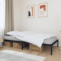 Berkfield Home Metal Bed Frame Black 107x203 cm