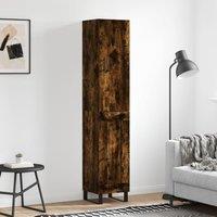 Highboard Smoked Oak 34.5x34x180 cm Engineered Wood