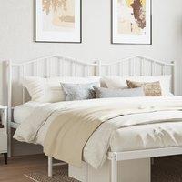 Berkfield Home Metal Headboard White 160 cm in Black