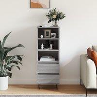 Berkfield Home Highboard Grey Sonoma 40x36x110 cm Engineered Wood | Size: 40 x 36 x 110 cm