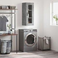 Berkfield Home Wall Mounted Cabinet Concrete Grey 34.5x34x90 cm