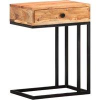 Berkfield Home U-Shaped Side Table 45x30x61cm Solid Acacia Wood in Brown | Size: 45 x 30 x 61 cm