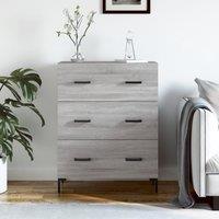 Berkfield Home Sideboard Grey Sonoma 69.5x34x90 cm Engineered Wood