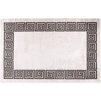 Berkfield Home Rug Washable 80x150 cm Light Beige Anti Slip | Size: 100 cm diameter