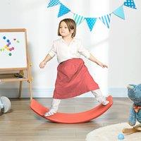 ZONEKIZ Balance Board Kids Wobble Board, Stepping Stone for 3-6 Years in Red