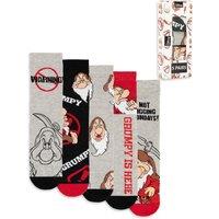 Disney Men's Calf Socks Set of 5 | Multicoloured | Official Merch | Size: 7-11