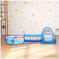 Living and Home 3-in-1 Kids Pop Up Play Tent Set Outdoor Playhouse in Blue