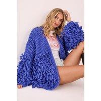 NastyGal Women's Extreme Loopy Cardigan in Cobalt | Size: Medium