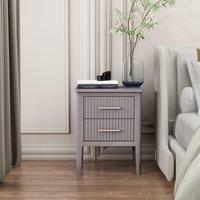 Cabinet Bits Palau 2 Drawer Bedside Table in Grey