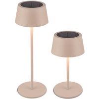 BRILONER Beige Solar Powered CCT LED Table Lamp