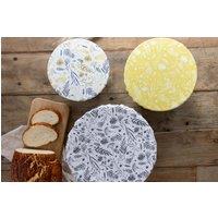 Natural Elements Set of 3 Cotton Stretchy Lids for Bowls in White