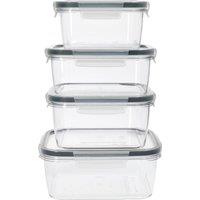 MasterClass Smart Snap Storage Container - 4 Piece Set in Clear