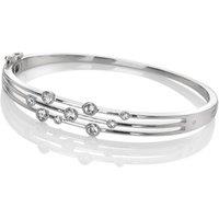 Hot Diamonds Women's Tender Statement Bangle in Silver | Size: 7
