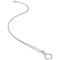 Hot Diamonds Women's Behold White Topaz Pendant in Silver | Size: 45 cm