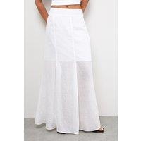RUNWAY 1.8.1.8 Women's Floaty Maxi Skirt in White | Size: 8
