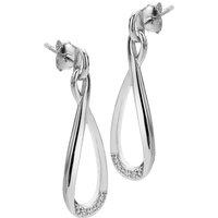 Hot Diamonds Women's Flourish Earrings in Silver | Size: 20mm