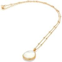 Hot Diamonds Women's HD X Golden Edit Calm Mother Of Pearl Pendant in Silver | Size: 45 cm