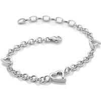 Hot Diamonds Women's Warm Heart Bracelet in Silver | Size: 21 cm