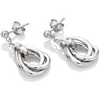 Hot Diamonds Women's Trio Teardrop Earrings in Silver | Size: 20mm