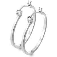 Hot Diamonds Women's Hoop Earrings in Silver | Size: 20mm