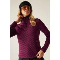 Dare 2b Women's Glamourize Midlayer Quarter-Zip Insulating Active Fleece in Purple | Size: 14