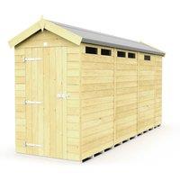 Buttercup Farm 4 x 13 Feet Apex Security Shed - Single Door - L387 x W118 x H217 cm in Brown