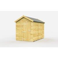 Buttercup Farm 6 x 10 Feet Apex Shed - Single Door W/O Window - L302 x W175 x H217 cm in Brown