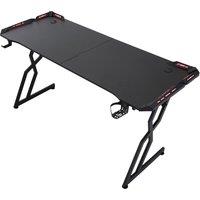 Living and Home 160*60*74cm Office & Gaming Desk with LED Lights in Black